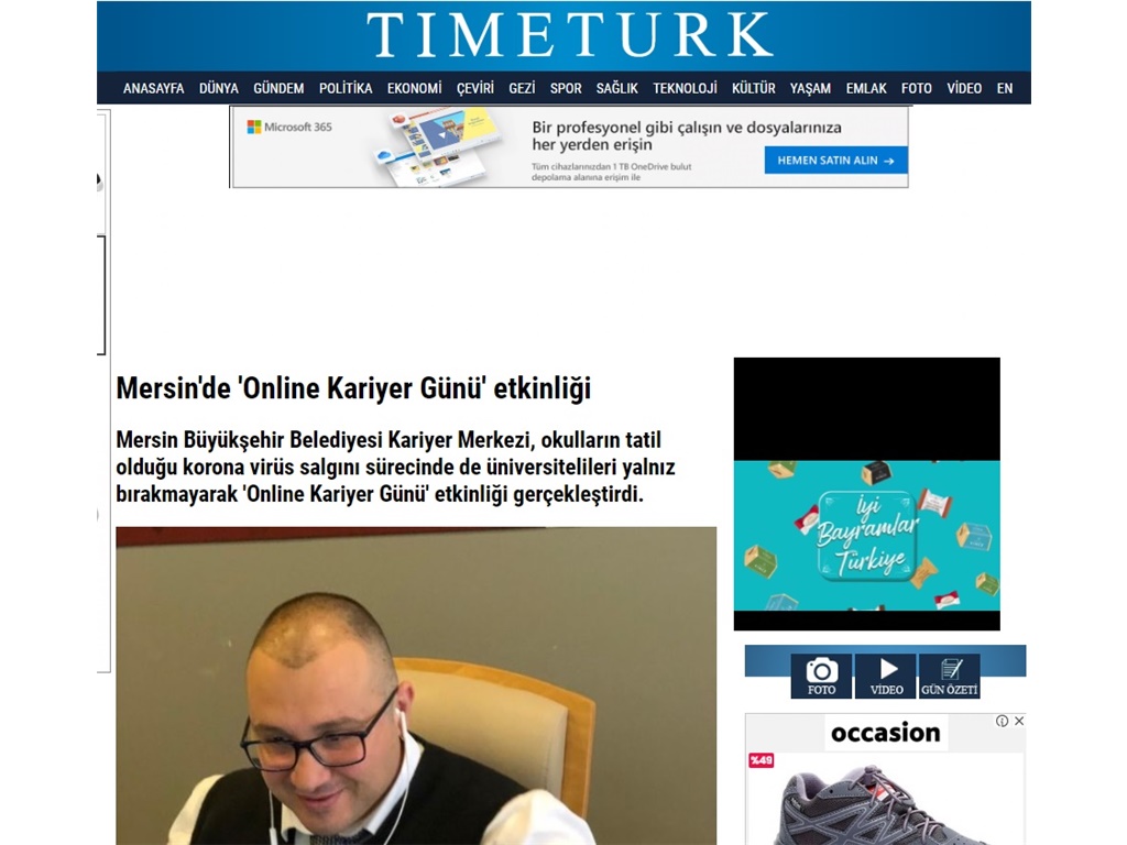 MERSİN'DE BİR İLK -ONLINE KARİYER GÜNÜ (Time Turk)