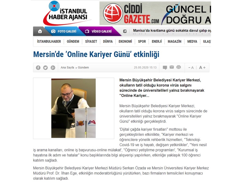 MERSİN'DE BİR İLK -ONLINE KARİYER GÜNÜ (İstanbul Haber)