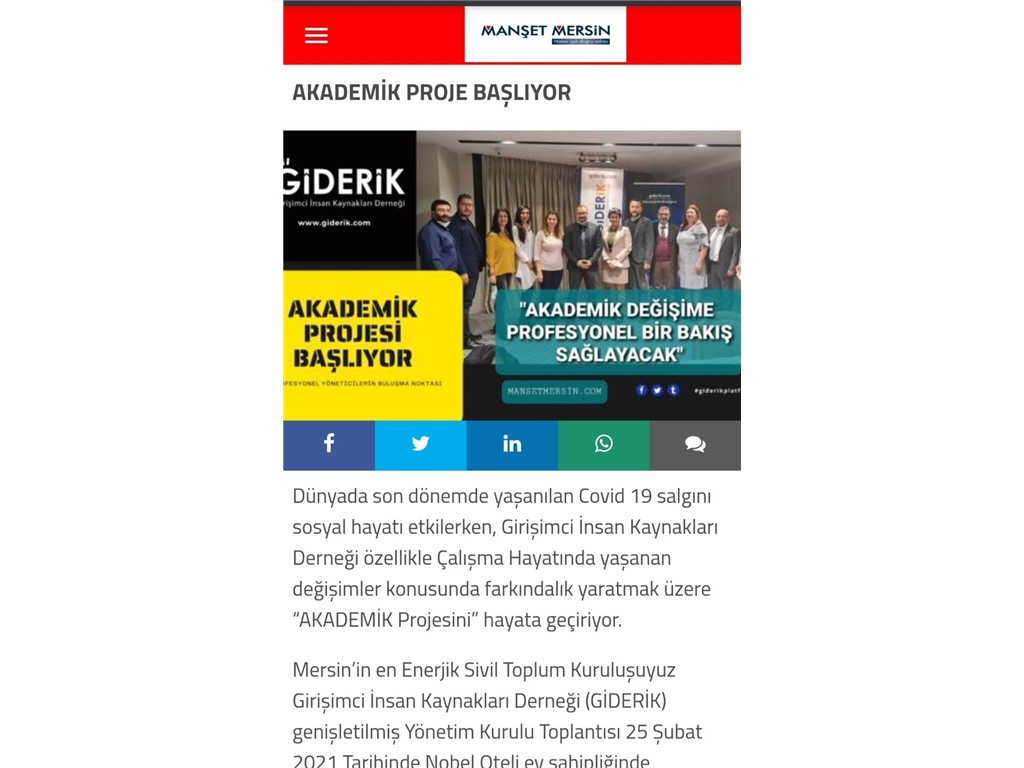 AKADEMİK PROJESİ BAŞLIYOR- Manşet Gazetesi