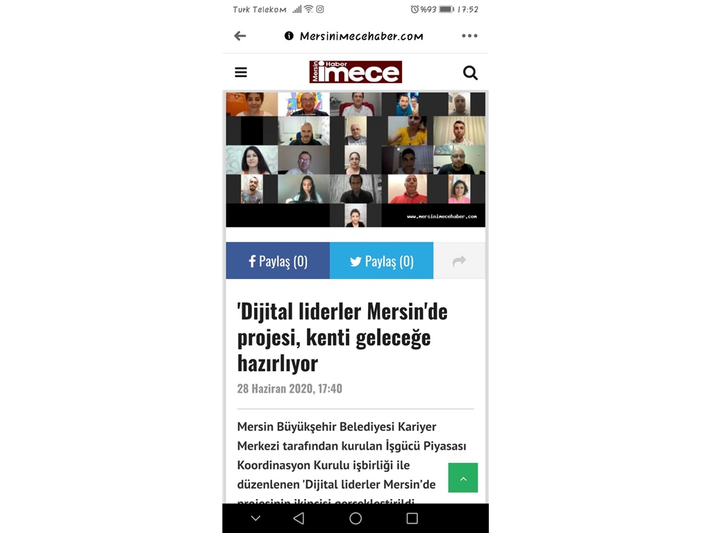 DİJİTAL LİDERLER MERSİN'DE PEGASUS  BULUŞMASI (İmece Gazetesi)